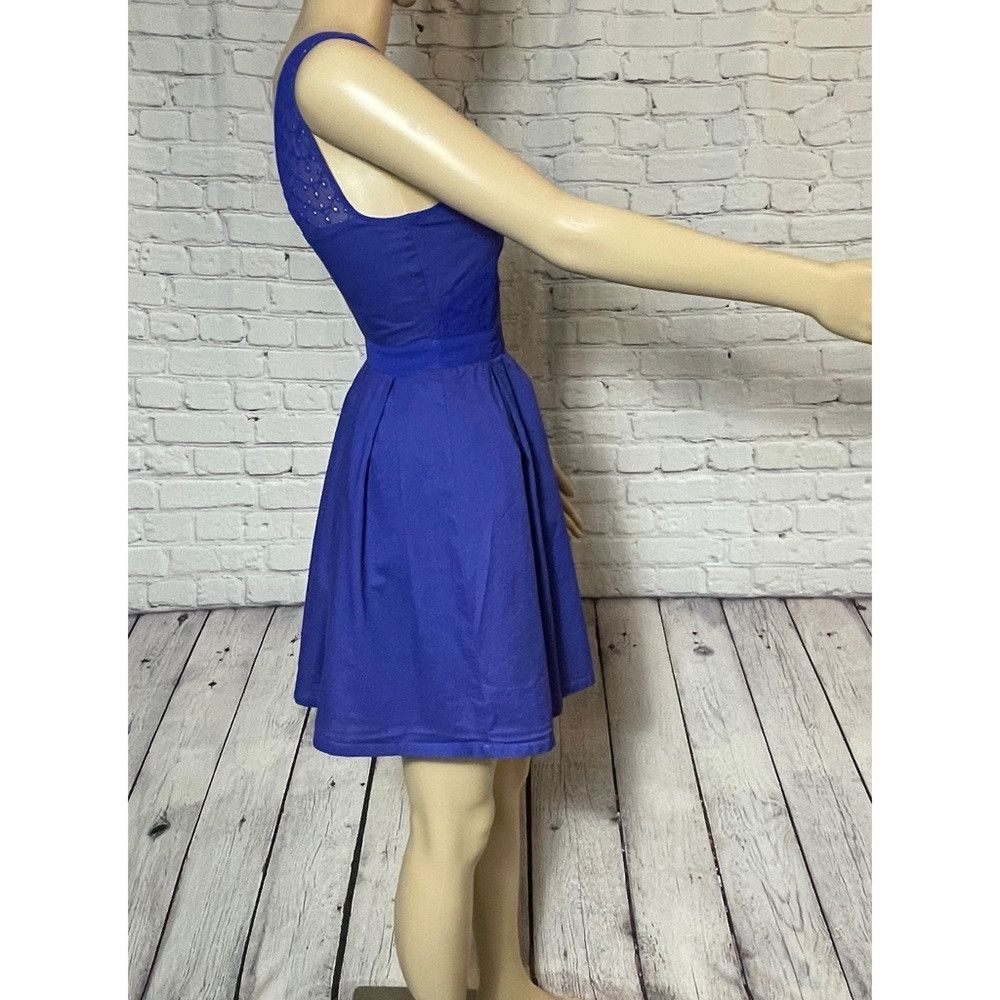 American Eagle Outfitters American Eagle Outfitters Royal Blue Sleeveless Cotton Mini Size XXS / US 00 / IT 34 - 2 Thumbnail