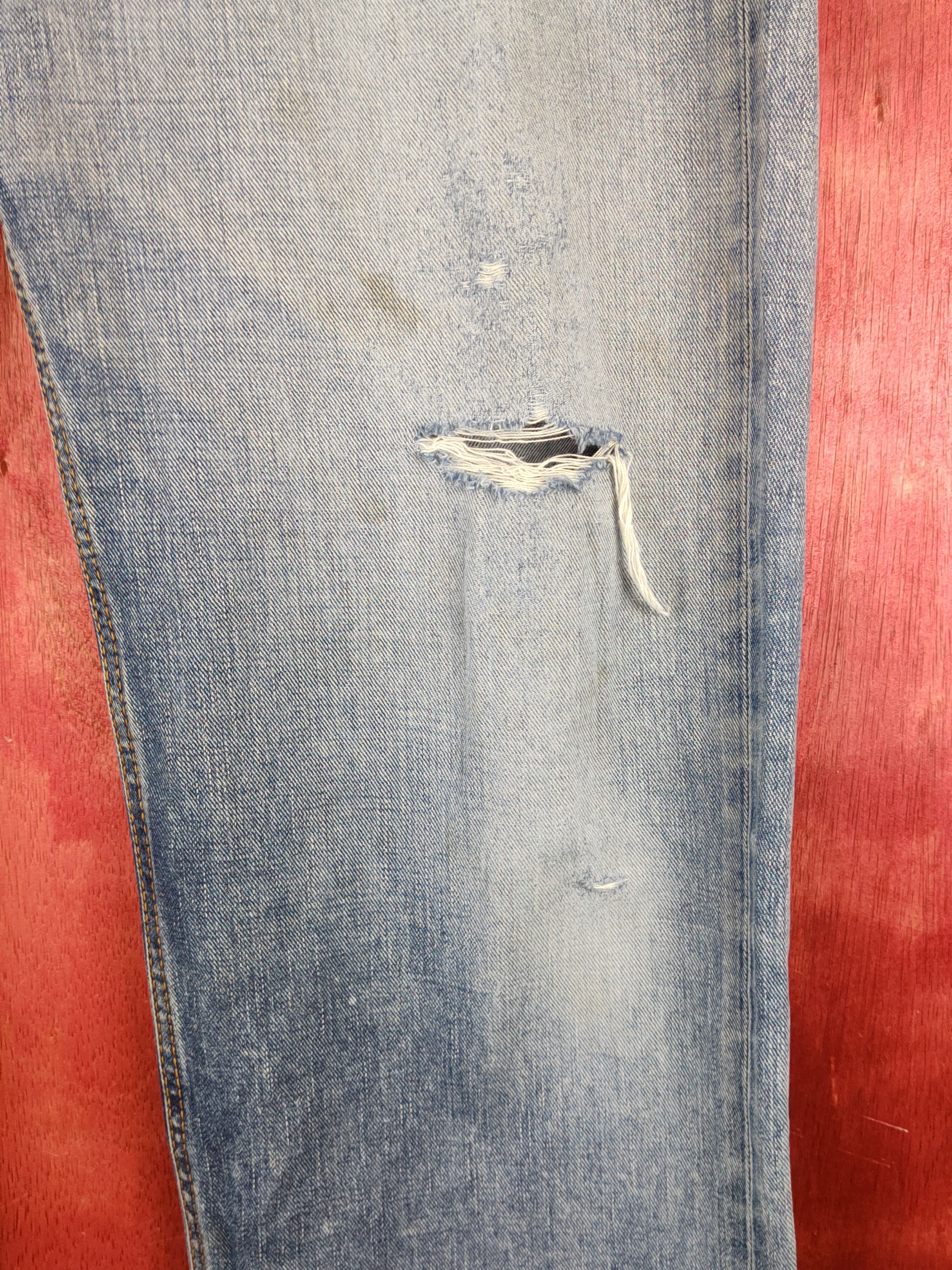 Edwin Edwin Blue Faded Distressed Ripped Jeans #S1662 Size US 36 / EU 52 - 6 Thumbnail