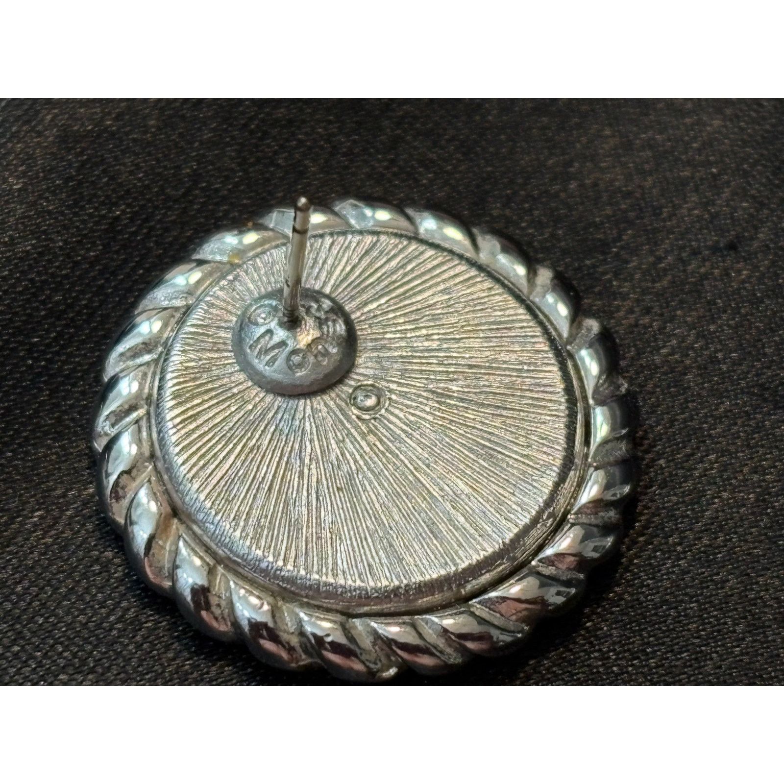 Monet Monet Silver Tone Roman Coin Medallion Earrings Rope Border Size ONE SIZE - 4 Thumbnail