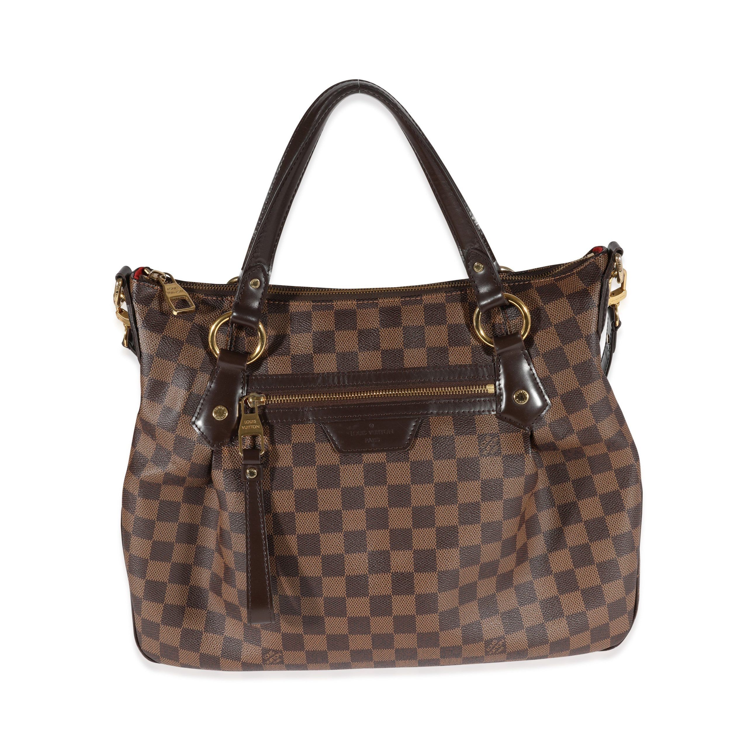image of Louis Vuitton Damier Ebene Evora Mm in Brown, Women's