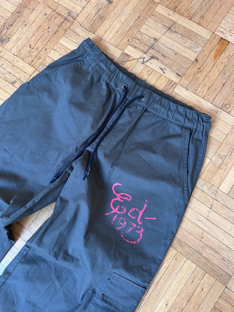Ed Hardy Ed Hardy Pants Olive Logo Wide Leg Cargo Baggy Drill Size US 30 / EU 46 - 7 Thumbnail