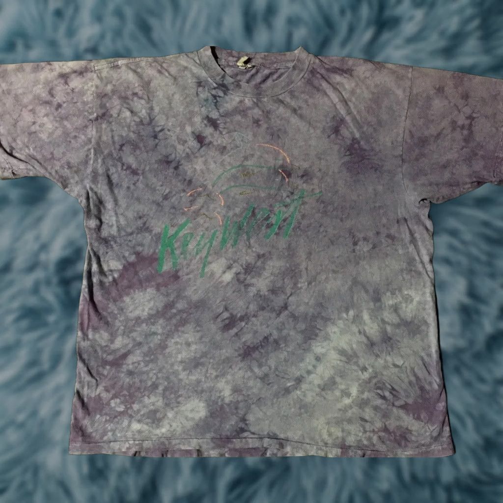 Vintage VINTAGE 90s Key West Dolphin Faded Shirt XL Purple Beach Surf Grunge 80s US Single Stitch T-Shirt Mens Size US XL / EU 56 / 4 - 1 Thumbnail