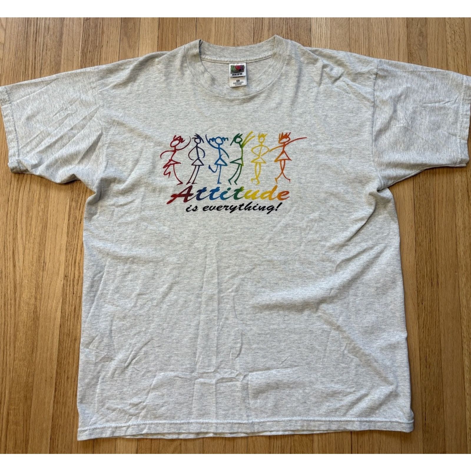 Fruit Of The Loom VTG Fruit Of The Loom Best T Shirt Men XL Grey Mental Health Size US XL / EU 56 / 4 - 1 Thumbnail