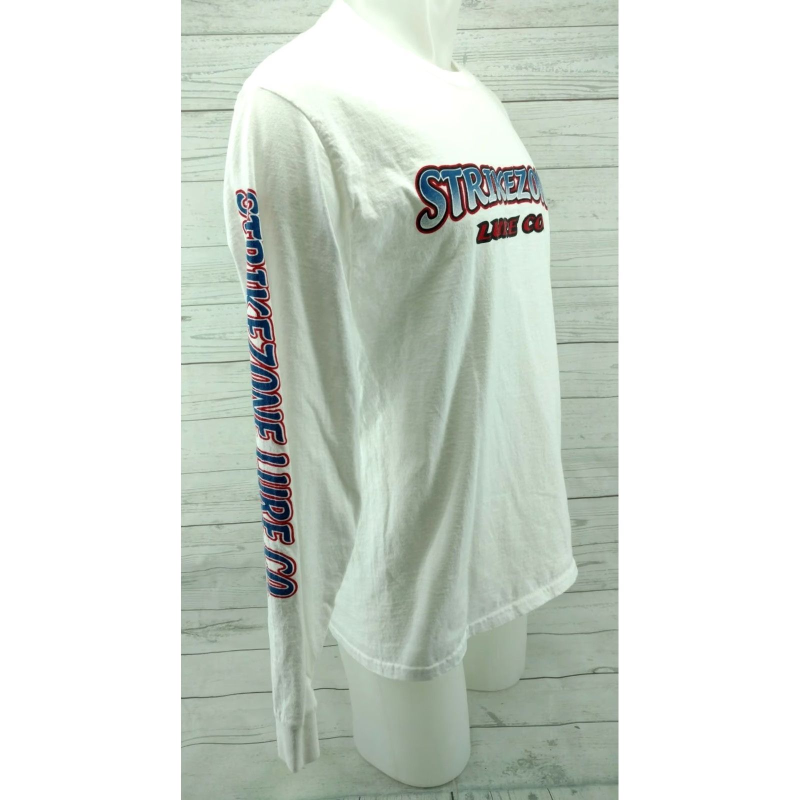 Vintage Strikezone Lure co. Long Sleeve Shirt Mens Size Large White Size US L / EU 52-54 / 3 - 4 Thumbnail