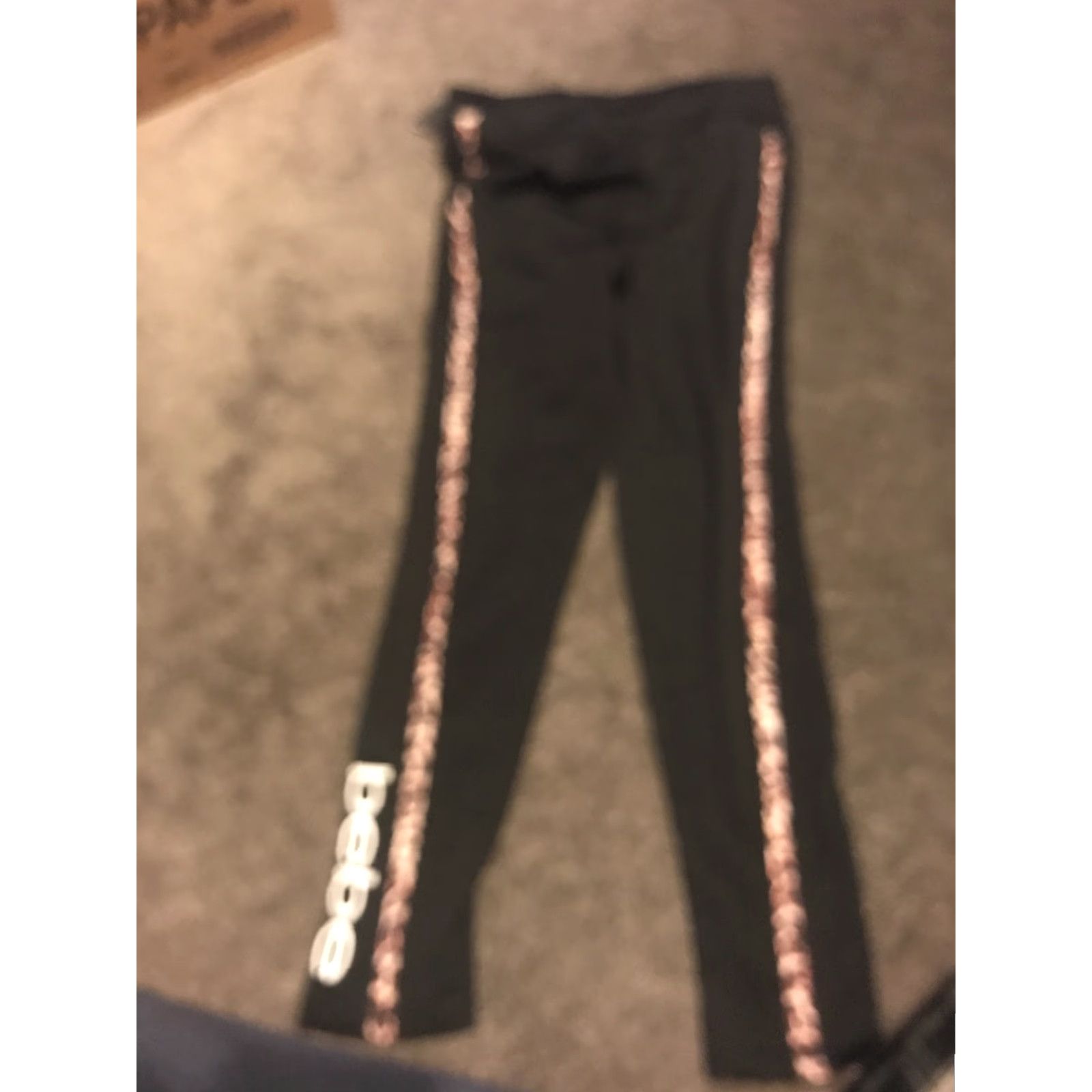 Bebe NWT BEBE SPORT Logo Printed Insert Leggings Women’s Large Black Nylon Polyester Spandex Slimming Stretch Activewear Casual Travel 90s? Size 36" / US 14 / IT 50 - 5 Thumbnail