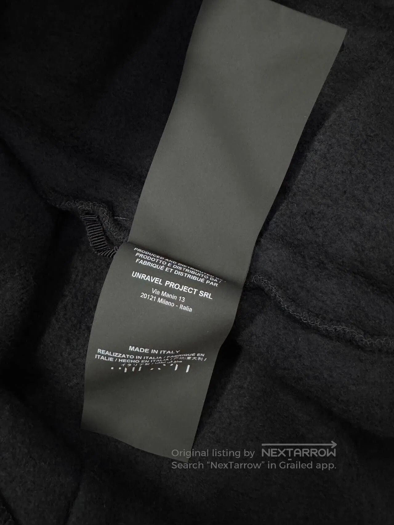 Ben Taverniti Unravel Project Black Hooded Sweatshirt by Unravel. Size US XS / EU 42 / 0 - 5 Thumbnail