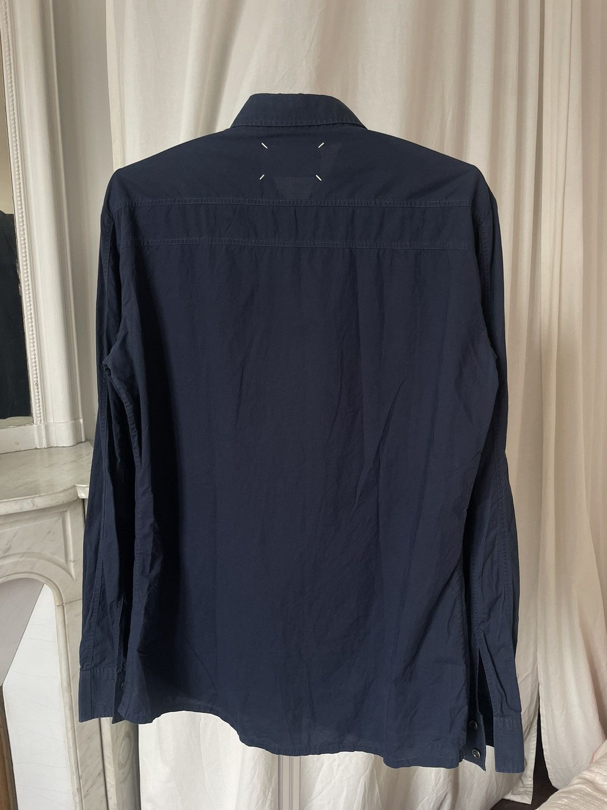 Maison Margiela Martin Margiela Vintage Navy Blue Cotton Shirt 50 Size Size US M / EU 48-50 / 2 - 2 Thumbnail