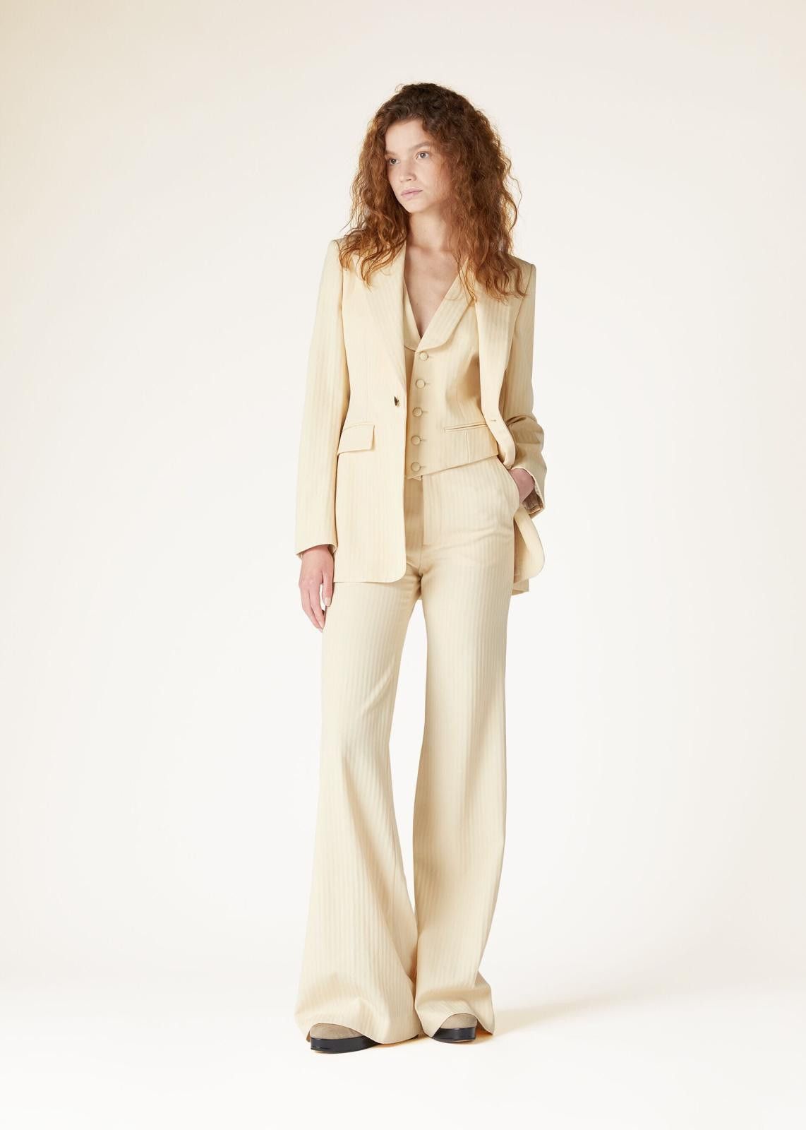 Loro Piana o1srvl11e0225 FAO0331 Ashlyn Vest in Cream & White Size XS / US 0-2 / IT 36-38 - 6 Thumbnail