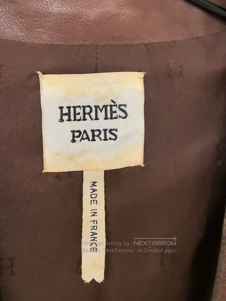 Hermes Hermes Real leather vest, dark brown, sheepskin material, Size XS / US 0-2 / IT 36-38 - 2 Thumbnail