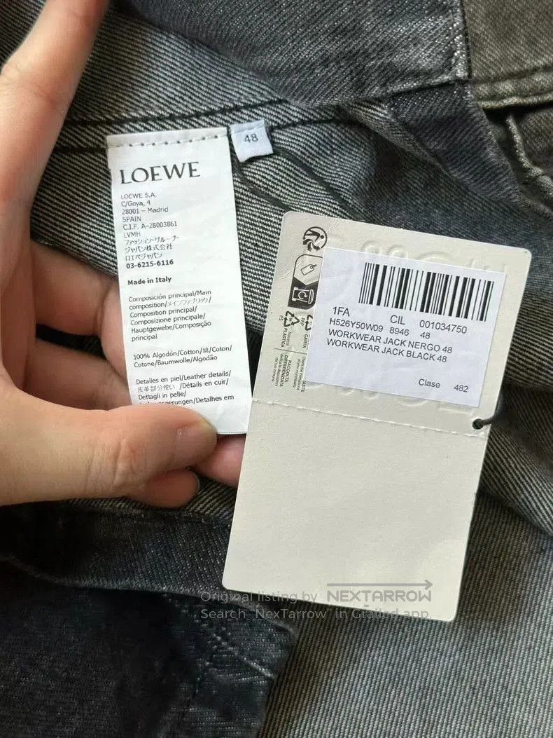 Loewe LOEWE Denim Jacket with Leather Patch. Size US L / EU 52-54 / 3 - 4 Thumbnail