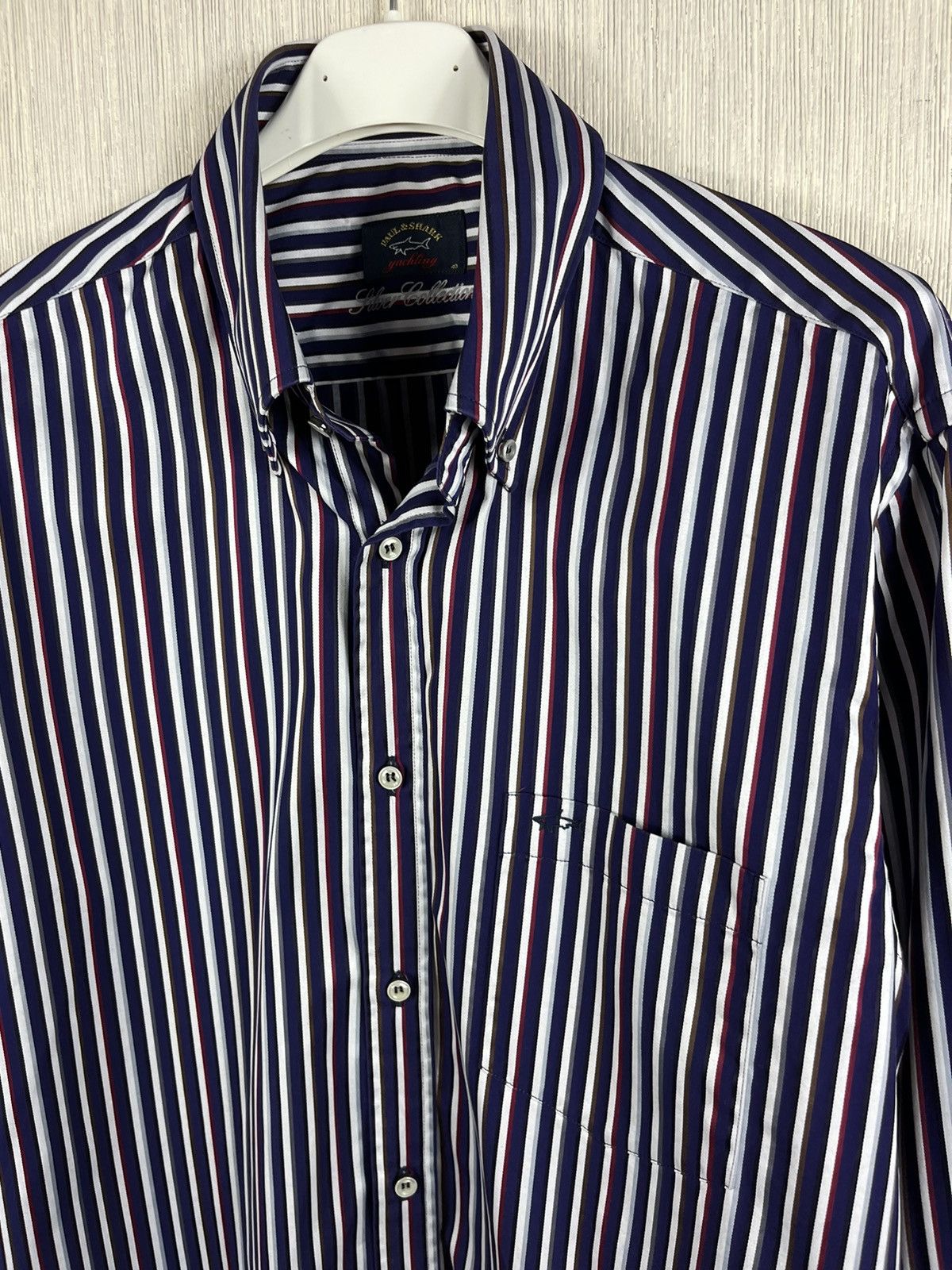 Paul & Shark Paul & Shark striped shirt with pocket logo casual Italy Size US M / EU 48-50 / 2 - 22 Thumbnail