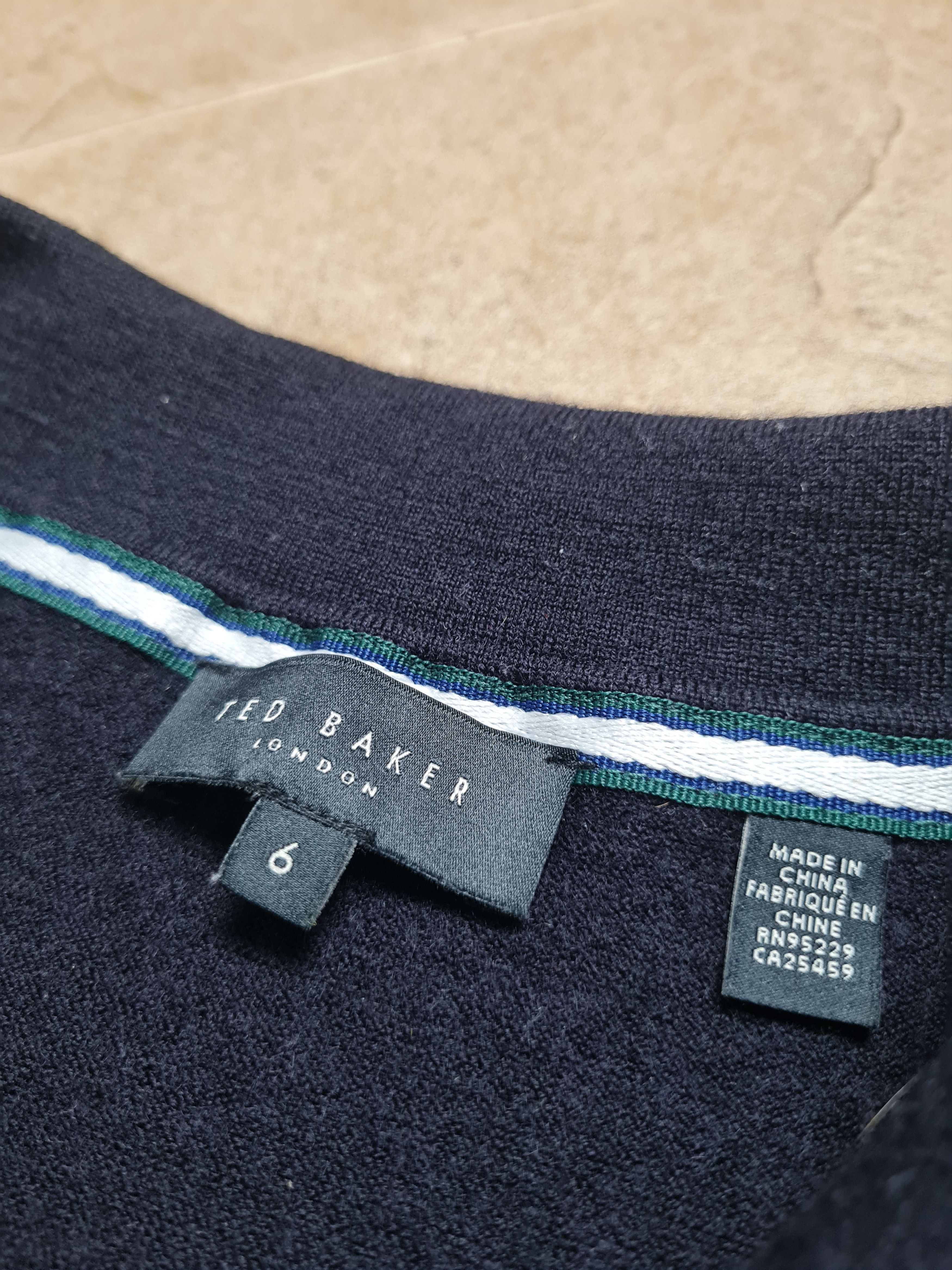 Ted Baker Shirt Ted Baker Zip Neck Merino Polo T-Shirt - Navy Size 6 Size US L / EU 52-54 / 3 - 5 Thumbnail