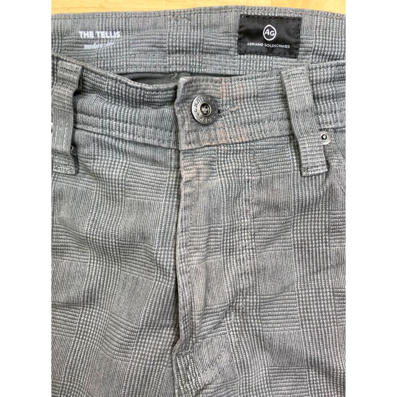 Vintage Adriano Goldschied Pants The Tellis 31x32 Gray Stretch Casaul Modern Slim Size US 31 - 5 Thumbnail