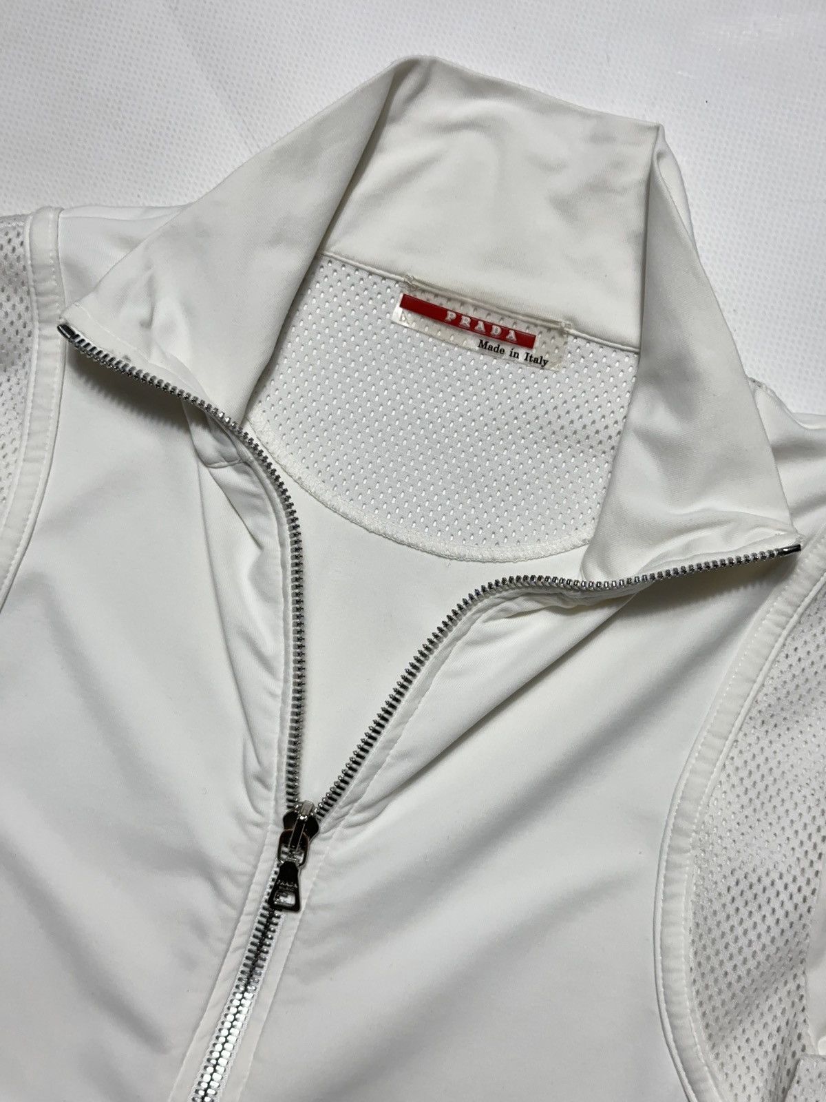 Prada 00’s PRADA SPORT RED TAB White Zip Up Jacket Size M / US 6-8 / IT 42-44 - 4 Thumbnail