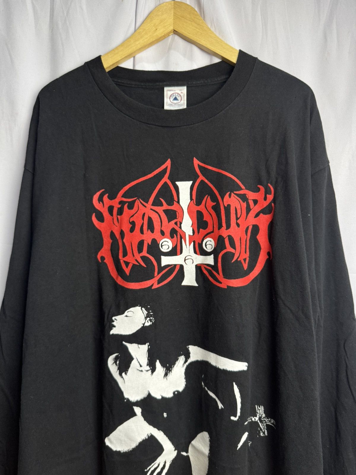 Band Tees Marduk "Fuck Me Jesus" Long Sleeve 2001 Size US XL / EU 56 / 4 - 3 Thumbnail
