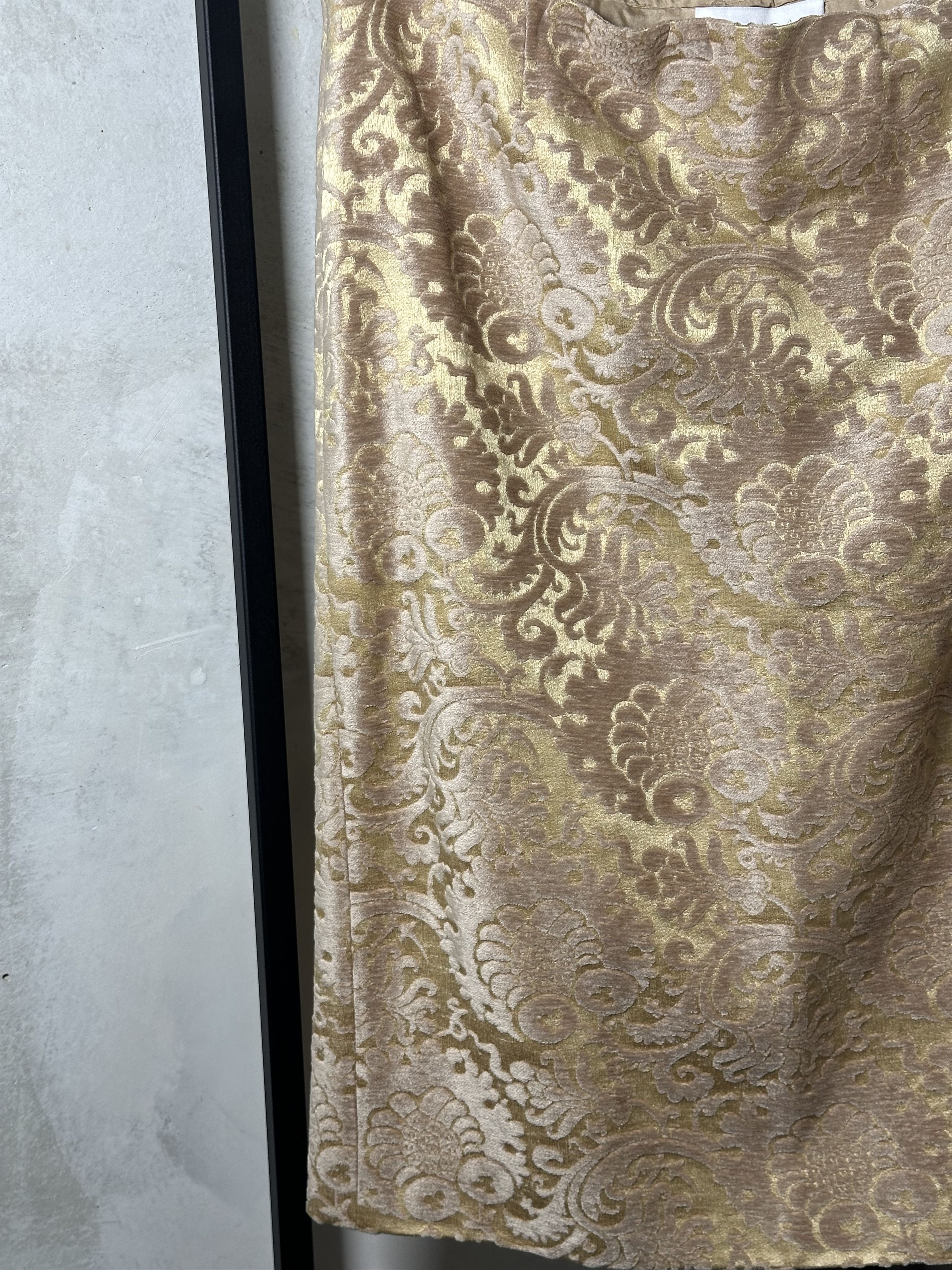 Escada ESCADA Gold Toned Brocade Skirt Size 30" / US 8 / IT 44 - 2 Thumbnail