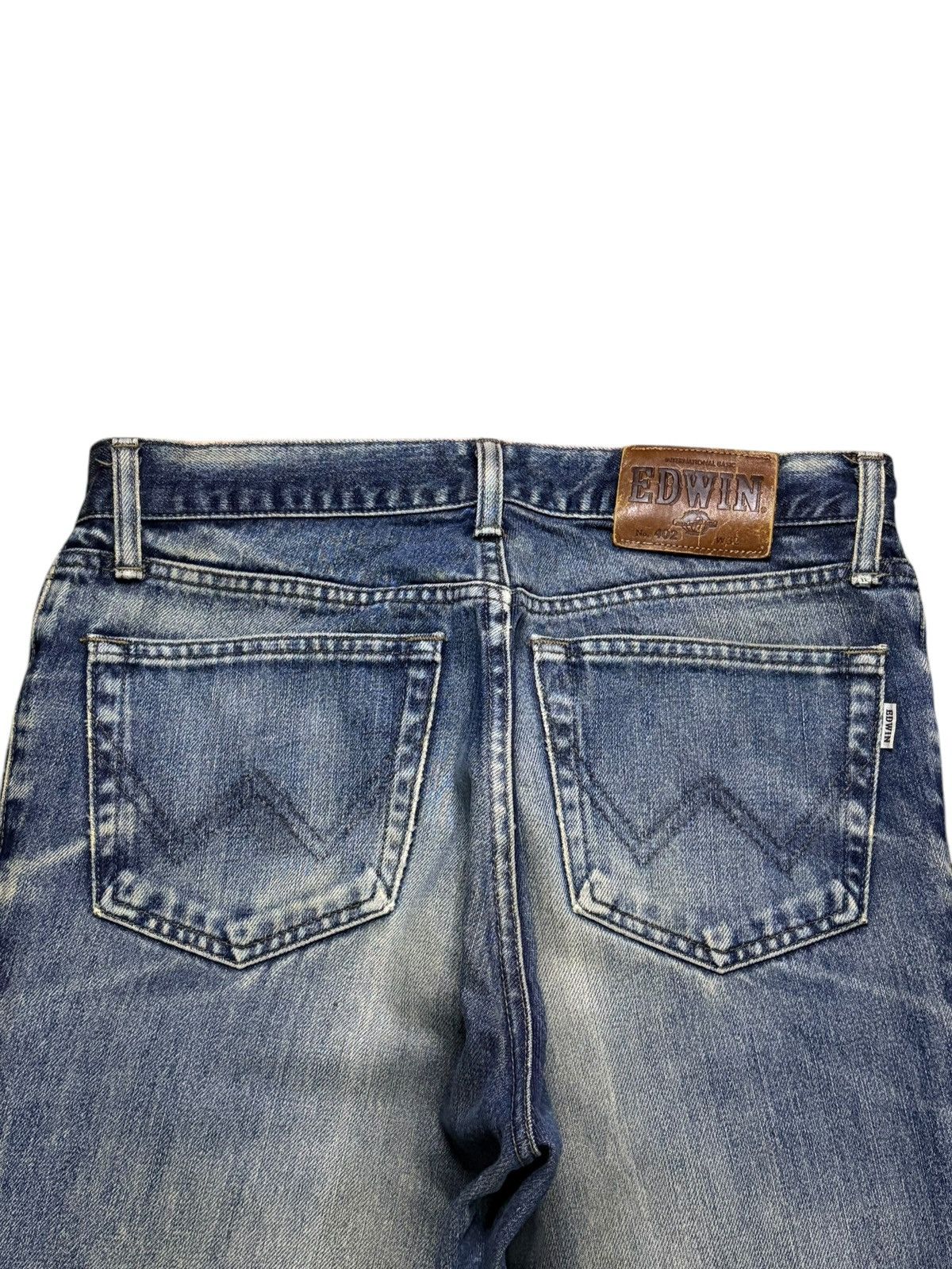 Edwin × Japanese Brand Vintage Edwin 402 Sashiko Style Mud Wash Distress Loose Jean Size US 30 / EU 46 - 8 Thumbnail