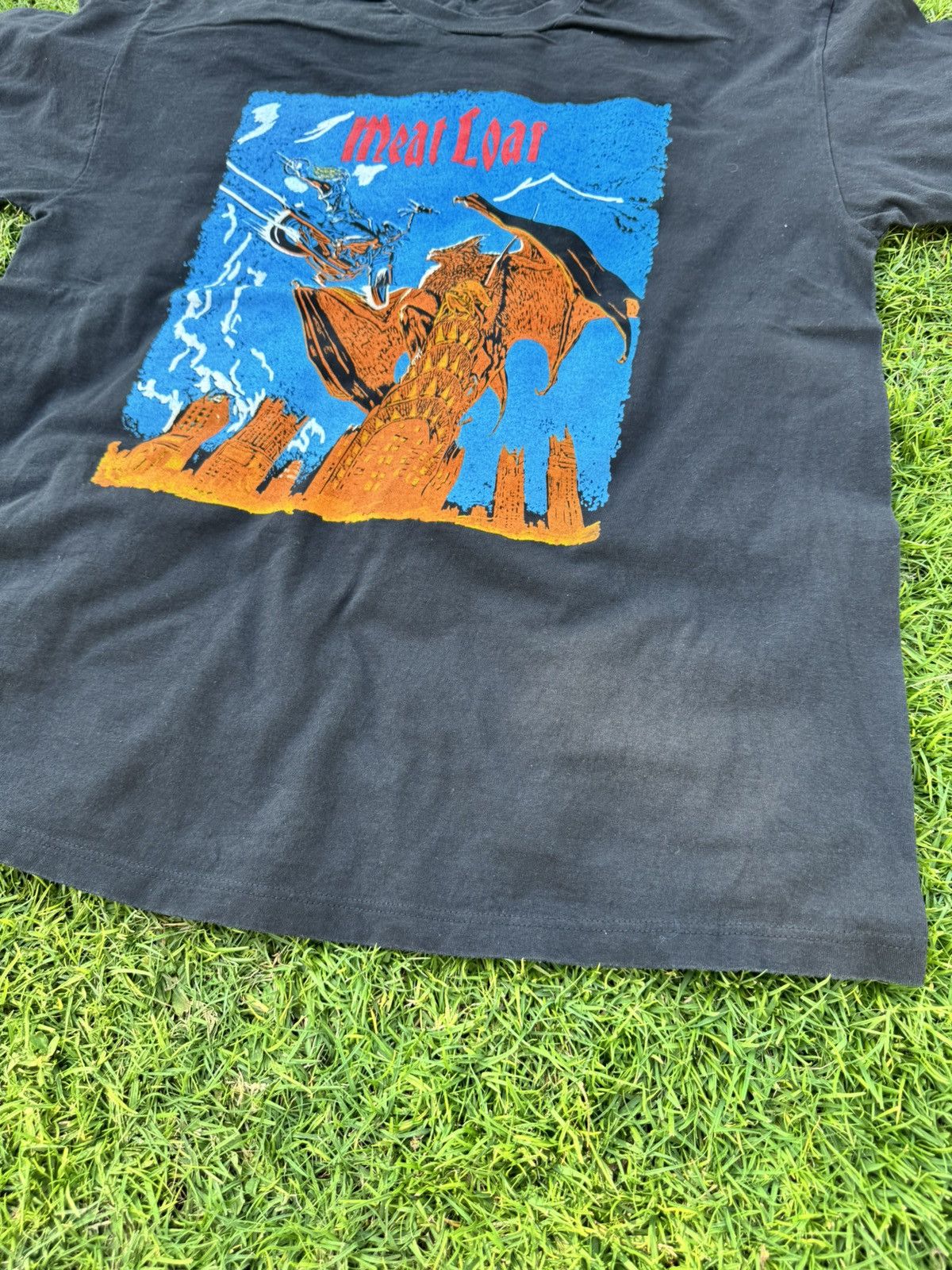 Vintage Vintage Meat Loaf World Tour Band T Shirt Size US XL / EU 56 / 4 - 4 Thumbnail