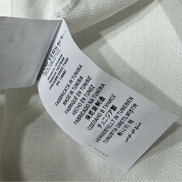 Versace Versace Seashell Baroque-Logo Polo Shirt White Gold Men’s La Size US L / EU 52-54 / 3 - 5 Thumbnail