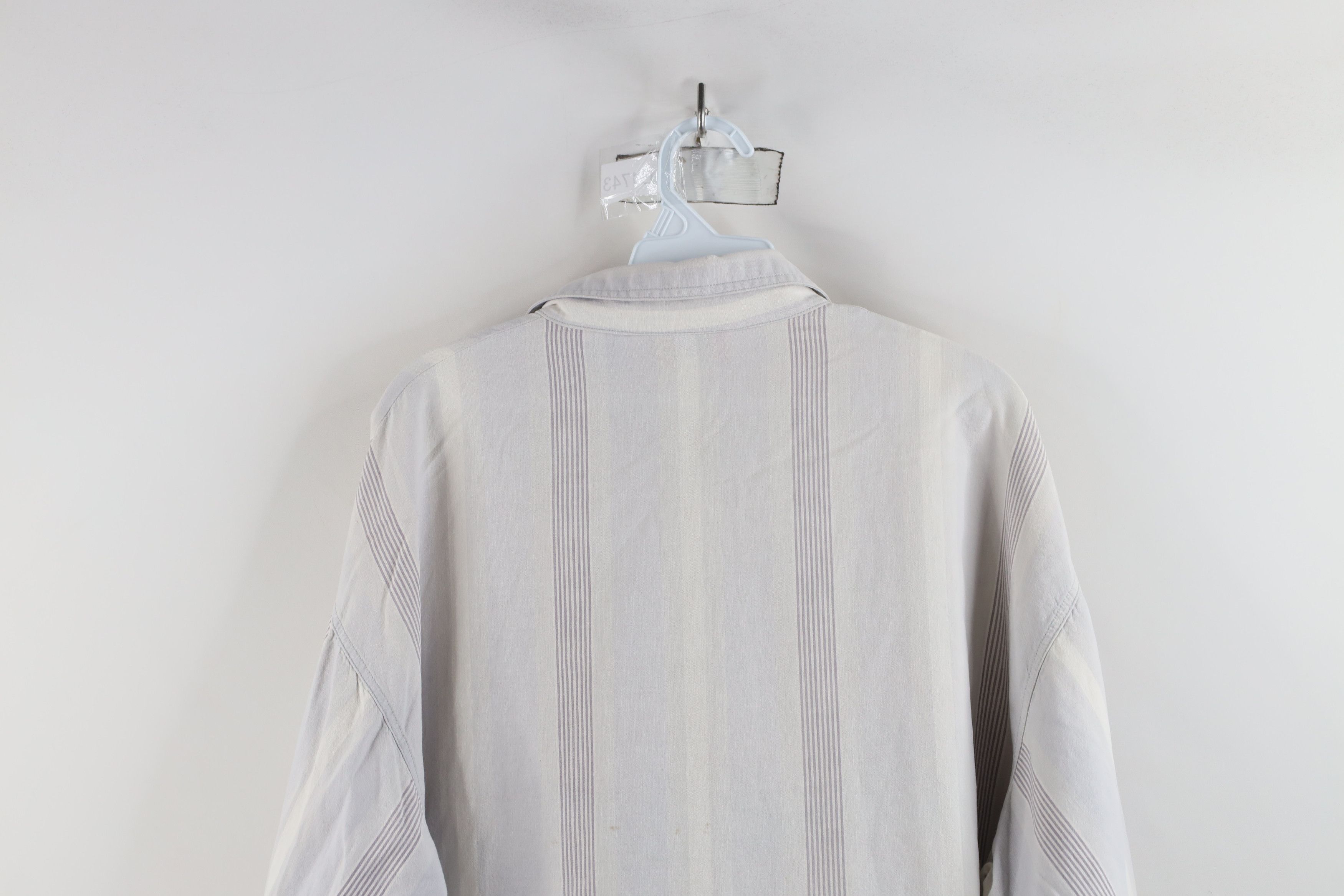 Vintage Vintage 90s Streetwear Baggy Big Pocket Striped Button Shirt Size XL / US 12-14 / IT 48-50 - 14 Thumbnail