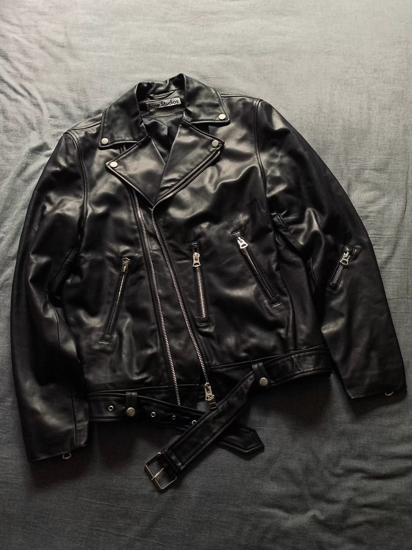 Acne Studios Acne Studios Lambskin Multi-Zip Moto Jacket Size US S / EU 44-46 / 1 - 1 Thumbnail