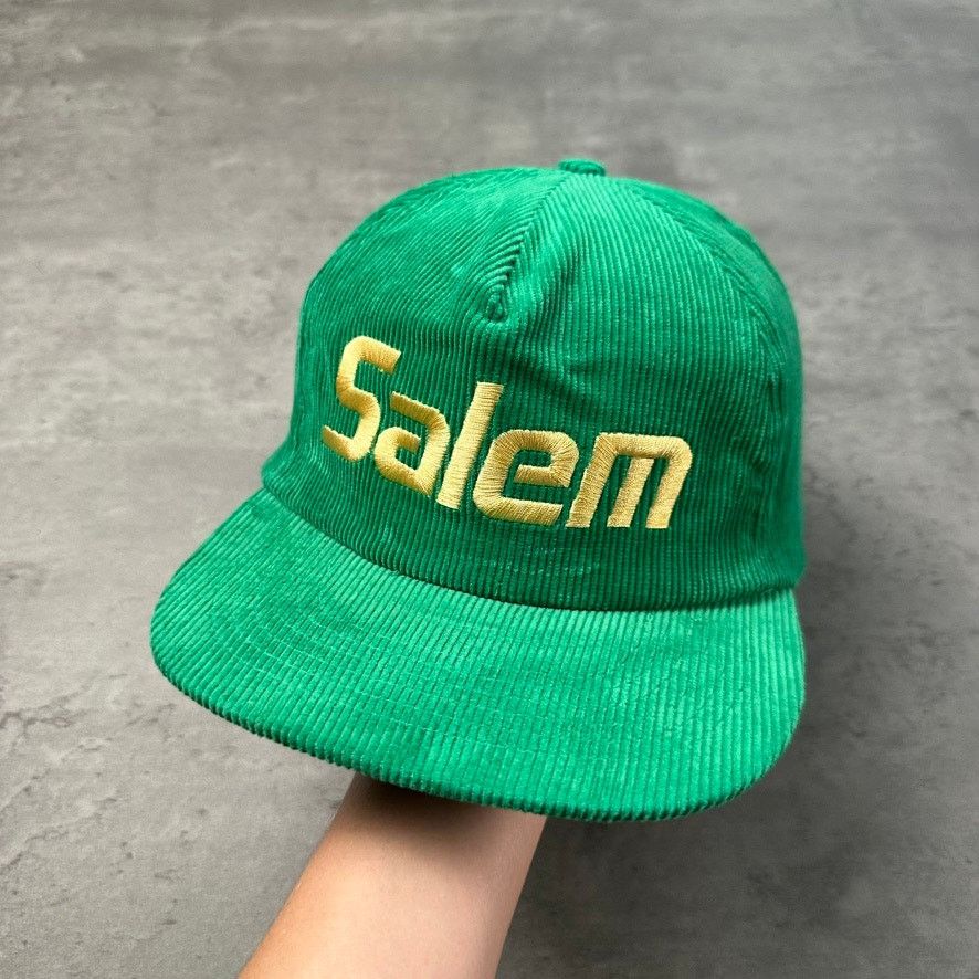 Vintage Vintage Salem Cigarettes Green Corduroy Snapback Hat Size ONE SIZE - 6 Thumbnail