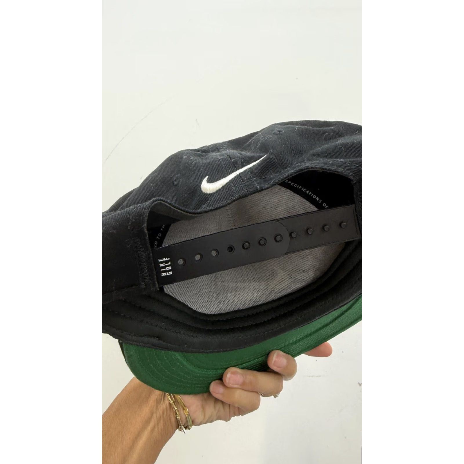 Nike Nike Hat Mens One Size Black Dri-Fit Retro Lightweight Snap Back Golf Adjustable Size ONE SIZE - 3 Thumbnail