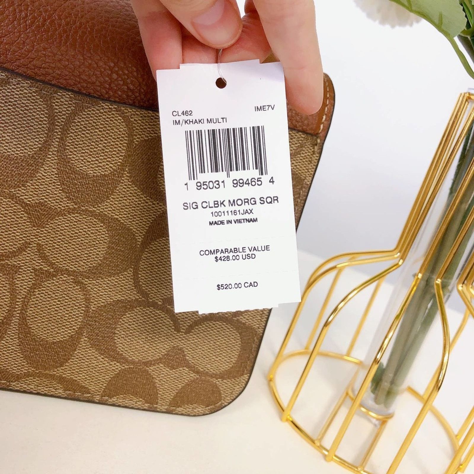 Coach Coach CL462 Morgan Square In Colorblock Sig IN Khaki Size ONE SIZE - 7 Thumbnail