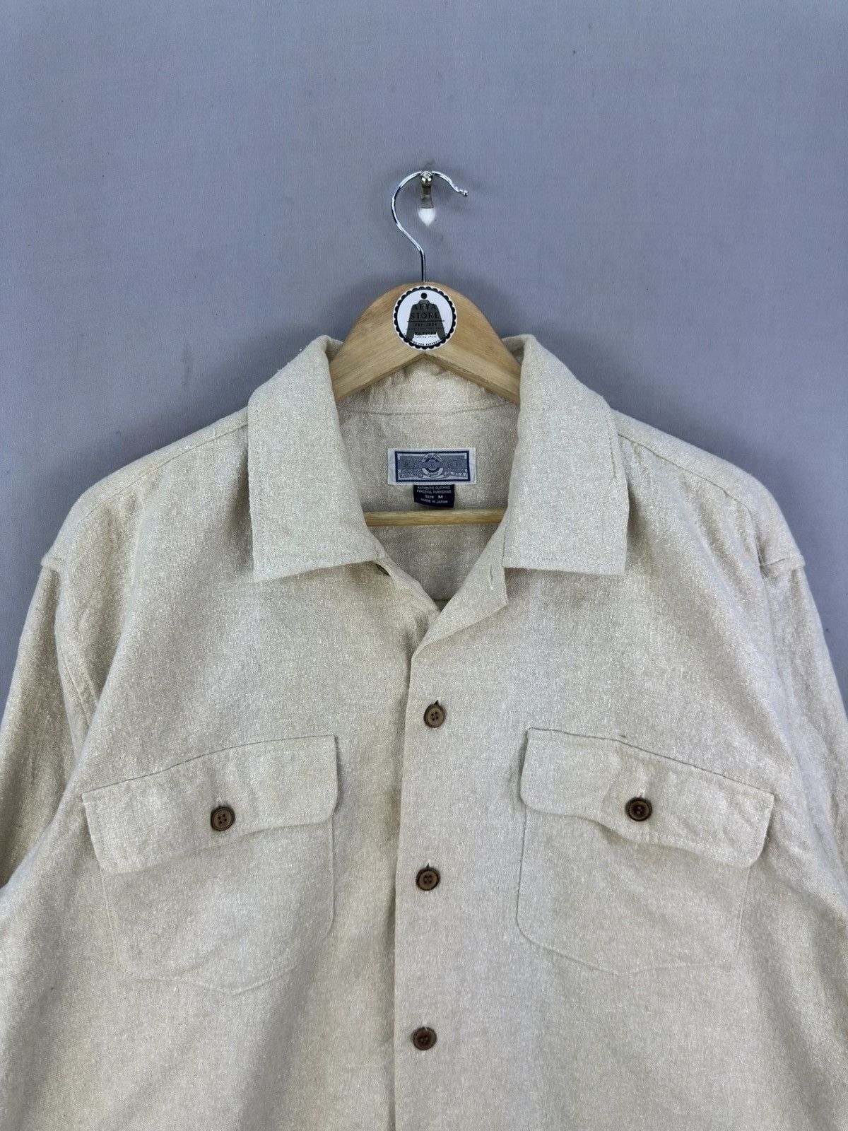 Japanese Brand Recipro Double Pocket Flannel Shirt Button Up Size US XL / EU 56 / 4 - 7 Thumbnail