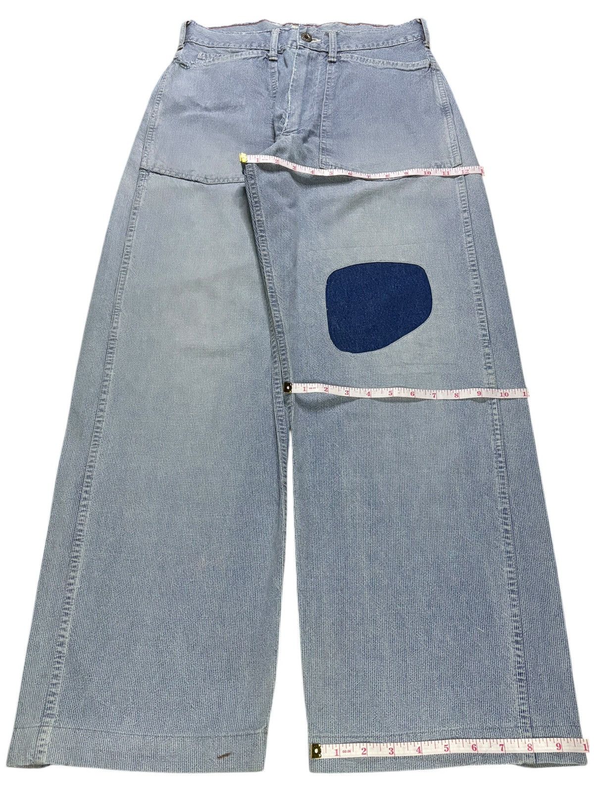 Japanese Brand Vintage Japanese Brand Buckle Back Hickory Baggy Jeans Size US 29 - 14 Thumbnail