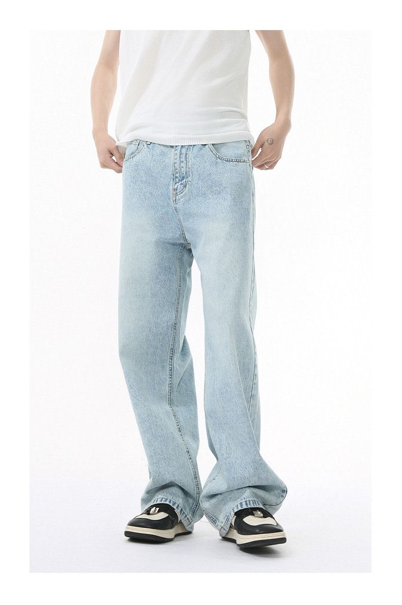 Japanese Brand × Jean Japanese retro light blue all-match straight casual jeans Size US 32 / EU 48 - 3 Thumbnail