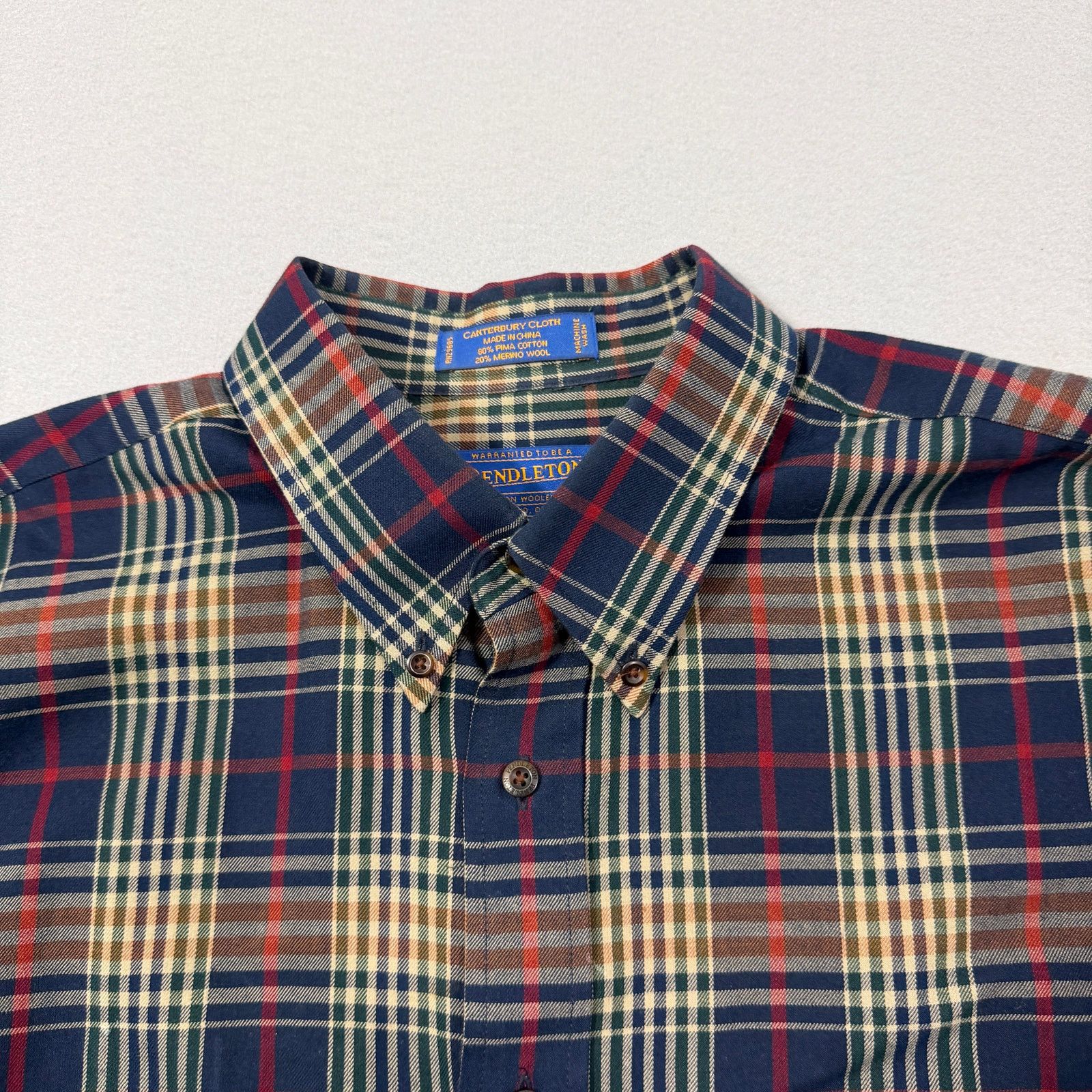 Pendleton Pendleton Canterbury Cloth Shirt Large Plaid Long Sleeve Size US L / EU 52-54 / 3 - 3 Thumbnail