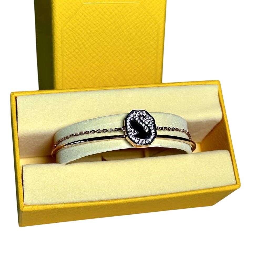 Swarovski Swarovski Signum bangle Swan, White, Rose gold-tone plated Size ONE SIZE - 1 Thumbnail