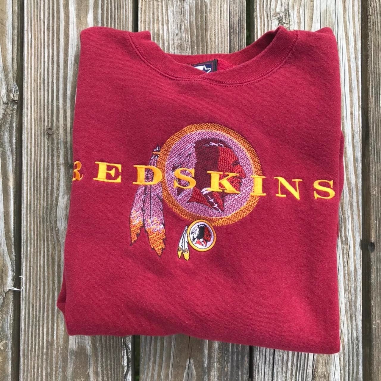 Vintage 90s Starter Washington Redskins Embroidered Hoodie Sweatshirt Large