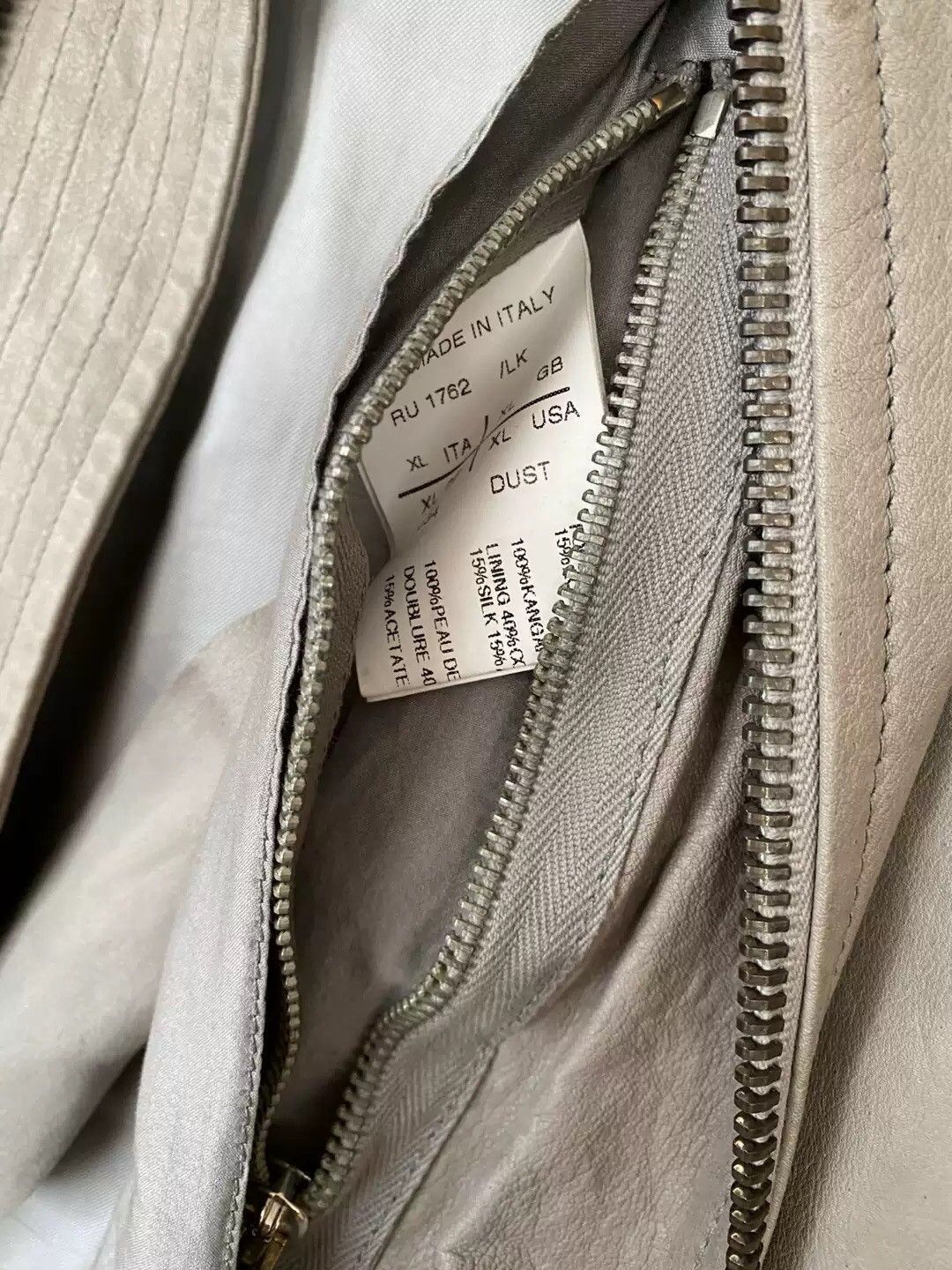 Rick Owens Rick Owens cement gray leather coat-2505 Size US XL / EU 56 / 4 - 2 Thumbnail