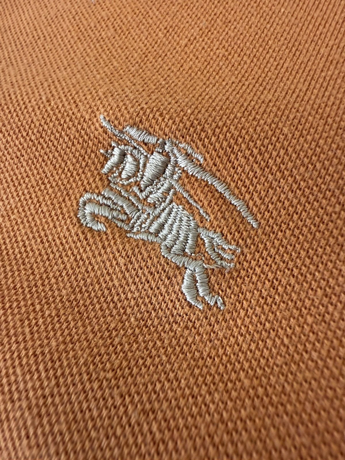 Burberry × Vintage Vintage Burberry Orange Polo Shirt – Knight Logo – Size L Size US L / EU 52-54 / 3 - 2 Thumbnail