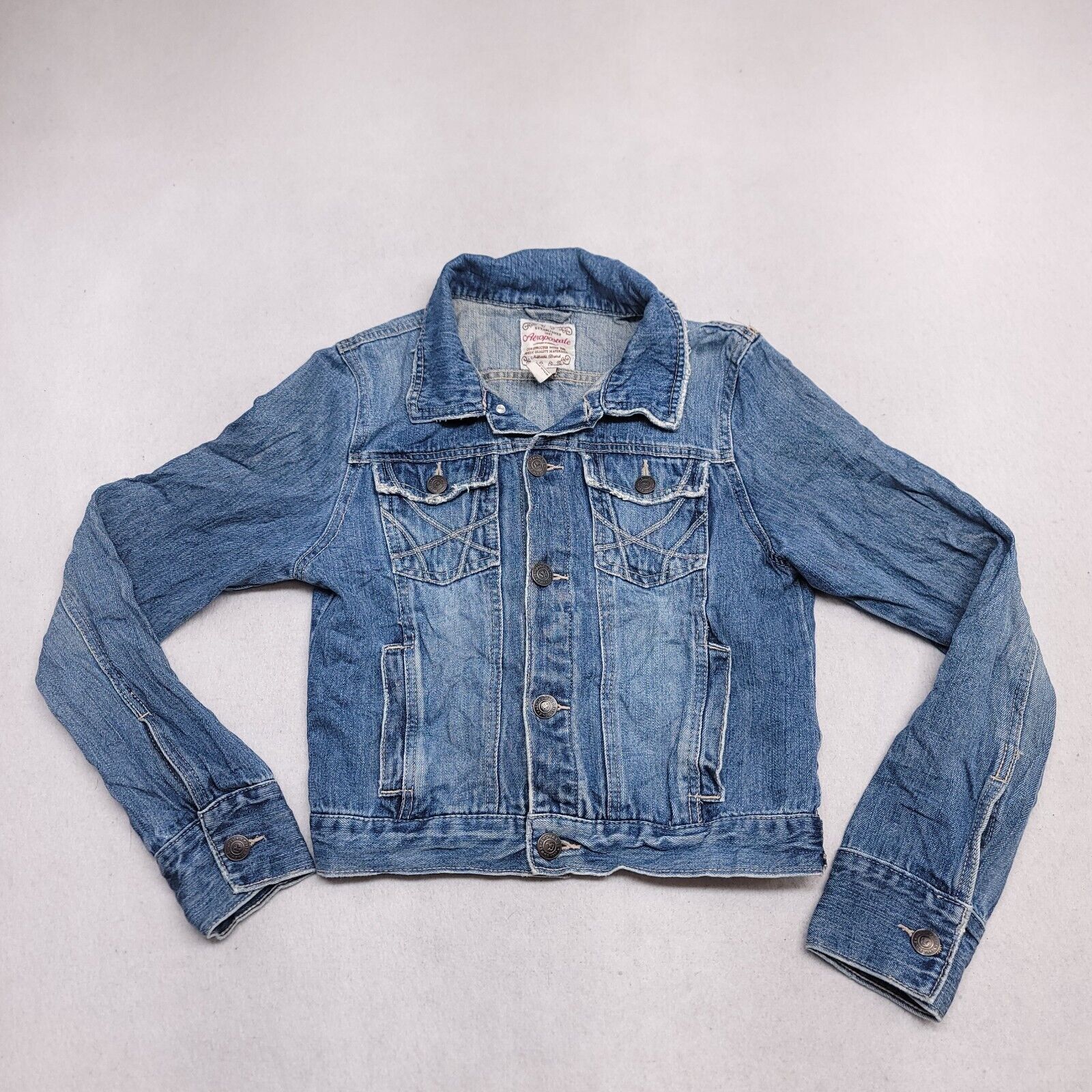 Aeropostale Aeropostale Button Up Denim Jean Jacket Womens Size M Blue Size M / US 6-8 / IT 42-44 - 2 Thumbnail