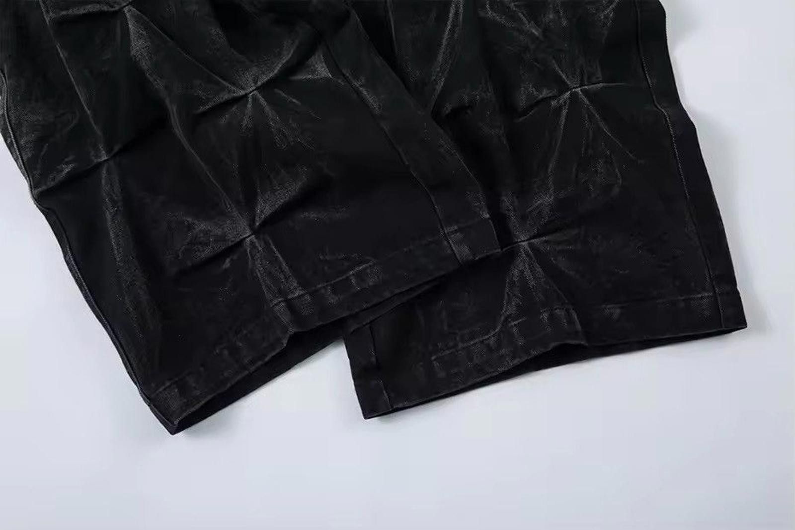 Vintage Avant-Garde Black Patterned Wide-Leg Pants Size US 30 / EU 46 - 9 Thumbnail