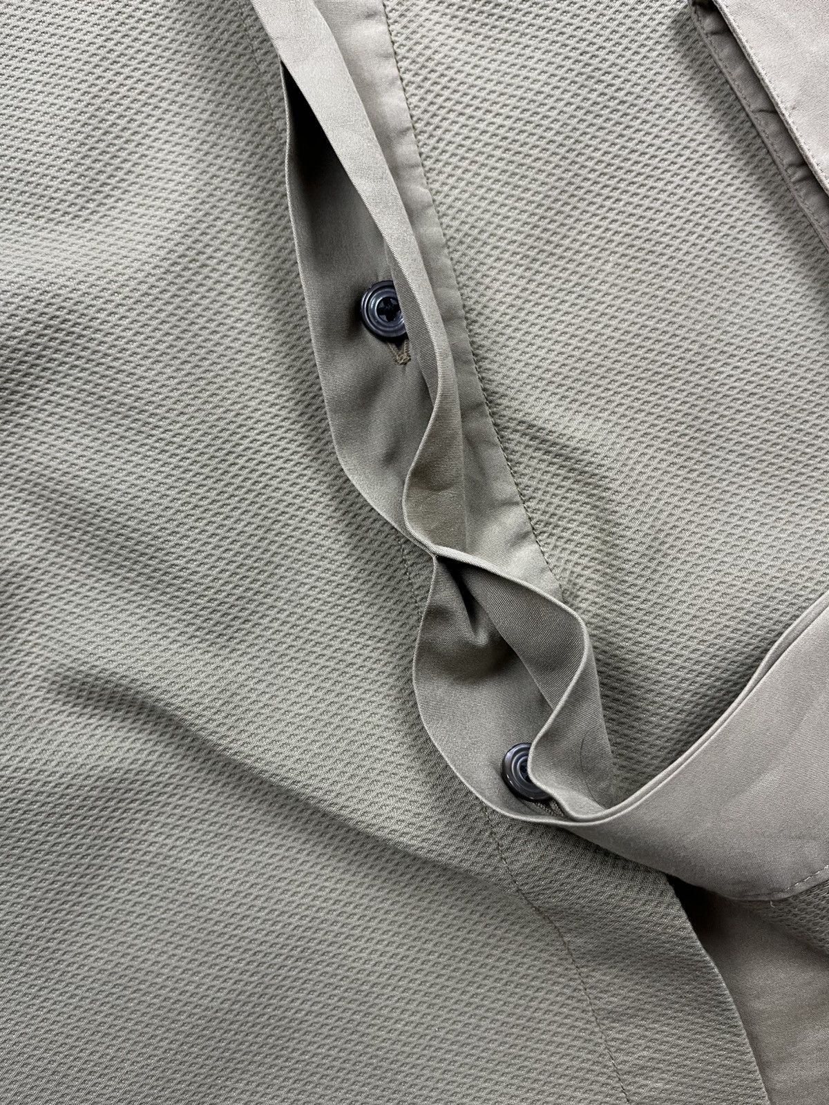 Designer × Hermes × Vintage Hermès Military-Inspired Band Collar Shirt – Made in France Size US XXS / EU 40 - 9 Thumbnail