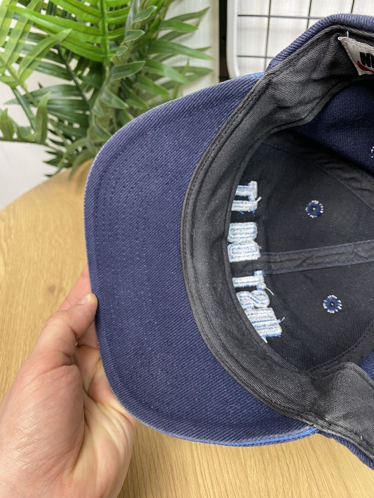 Vintage Vintage 90s Nike “Just do it” Hat Cap Big Logo Blue Unisex Size ONE SIZE - 10 Thumbnail