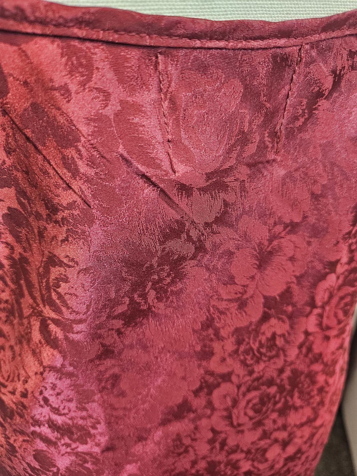 Designer Princess Polly Crimson Satin Slip Dress #387 Size M / US 6-8 / IT 42-44 - 7 Thumbnail