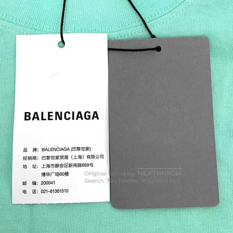 Balenciaga Balenciaga Green Destroyed Vintage Logo Letter Embroidered Size US L / EU 52-54 / 3 - 6 Thumbnail