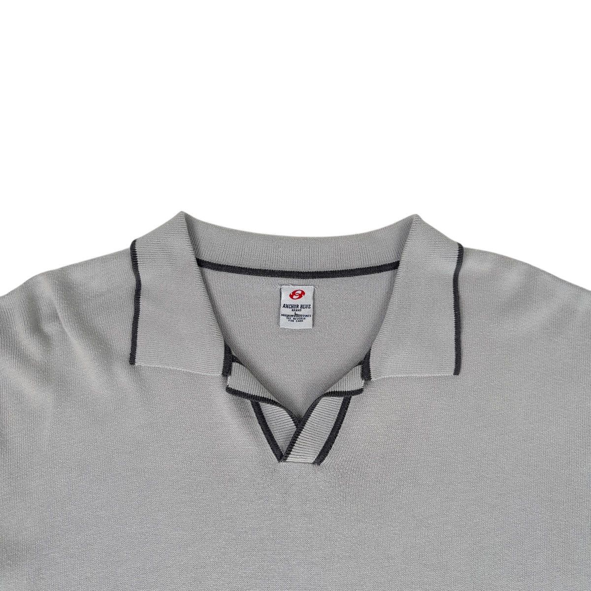 Anchor Blue Vintage Anchor Blue Knit Polo Shirt Gray 90s Y2K Retro Size US L / EU 52-54 / 3 - 3 Thumbnail