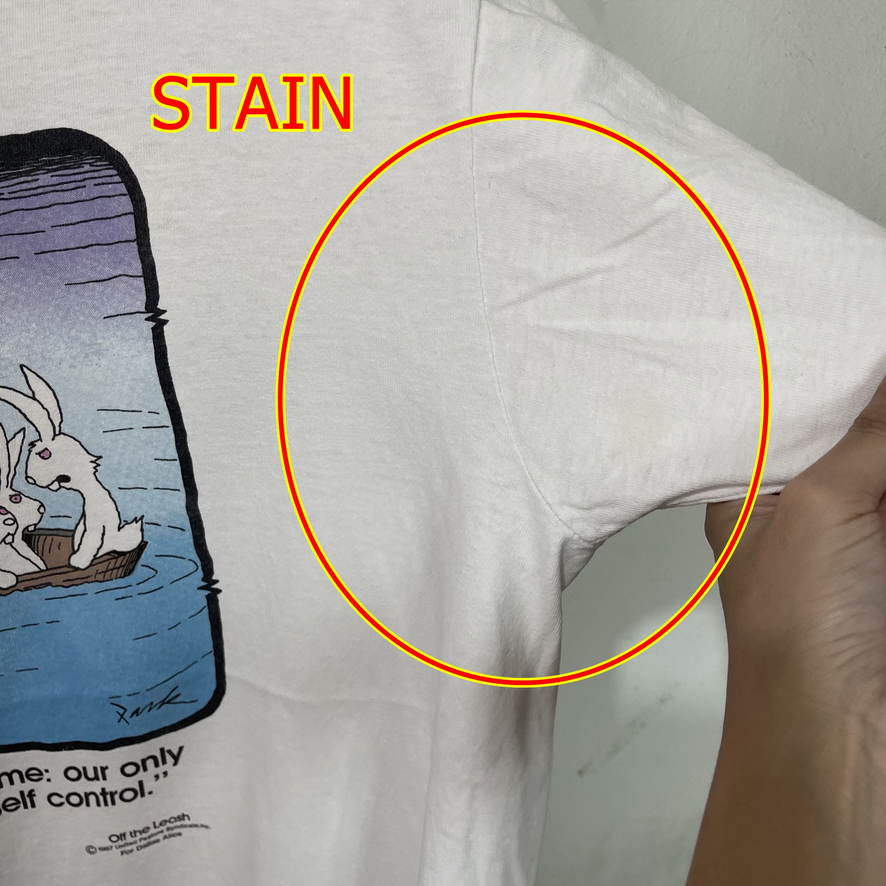 Vintage 1987 Off the Leash Rabbit Boat T-Shirt