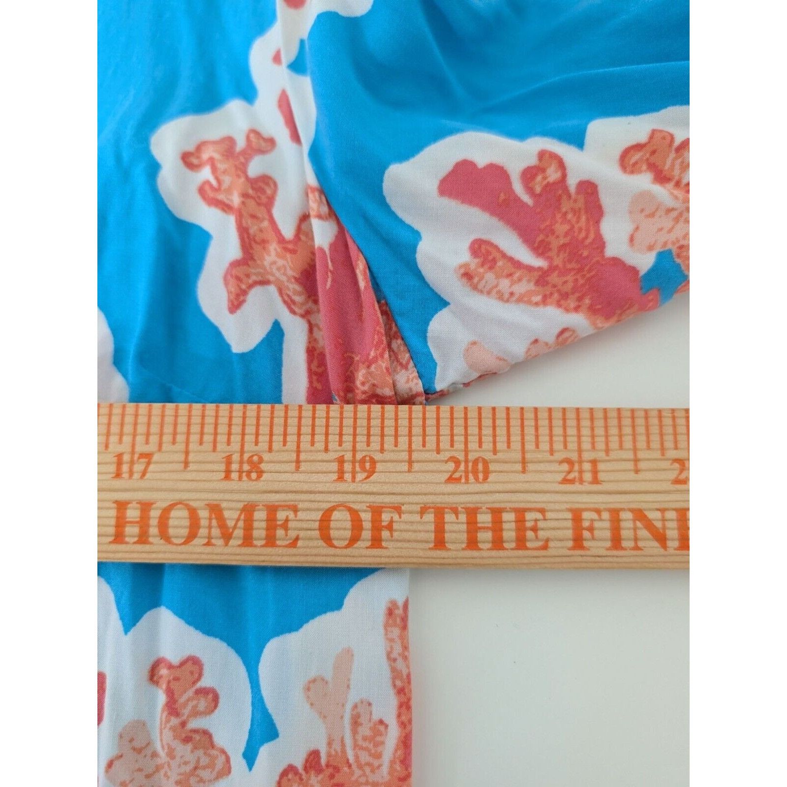 Designer Crown & Ivy Coral Dress Womens Size 12 Blue Pink Tropical Size XL / US 12-14 / IT 48-50 - 8 Thumbnail