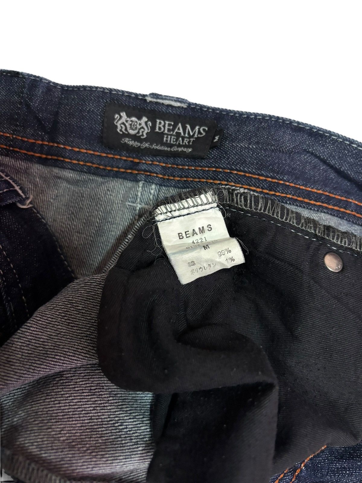Beams Japan × Japanese Brand × Vintage Vintage Beams Heart Japan Faded Indigo Stretch Jeans Size US 31 - 7 Thumbnail