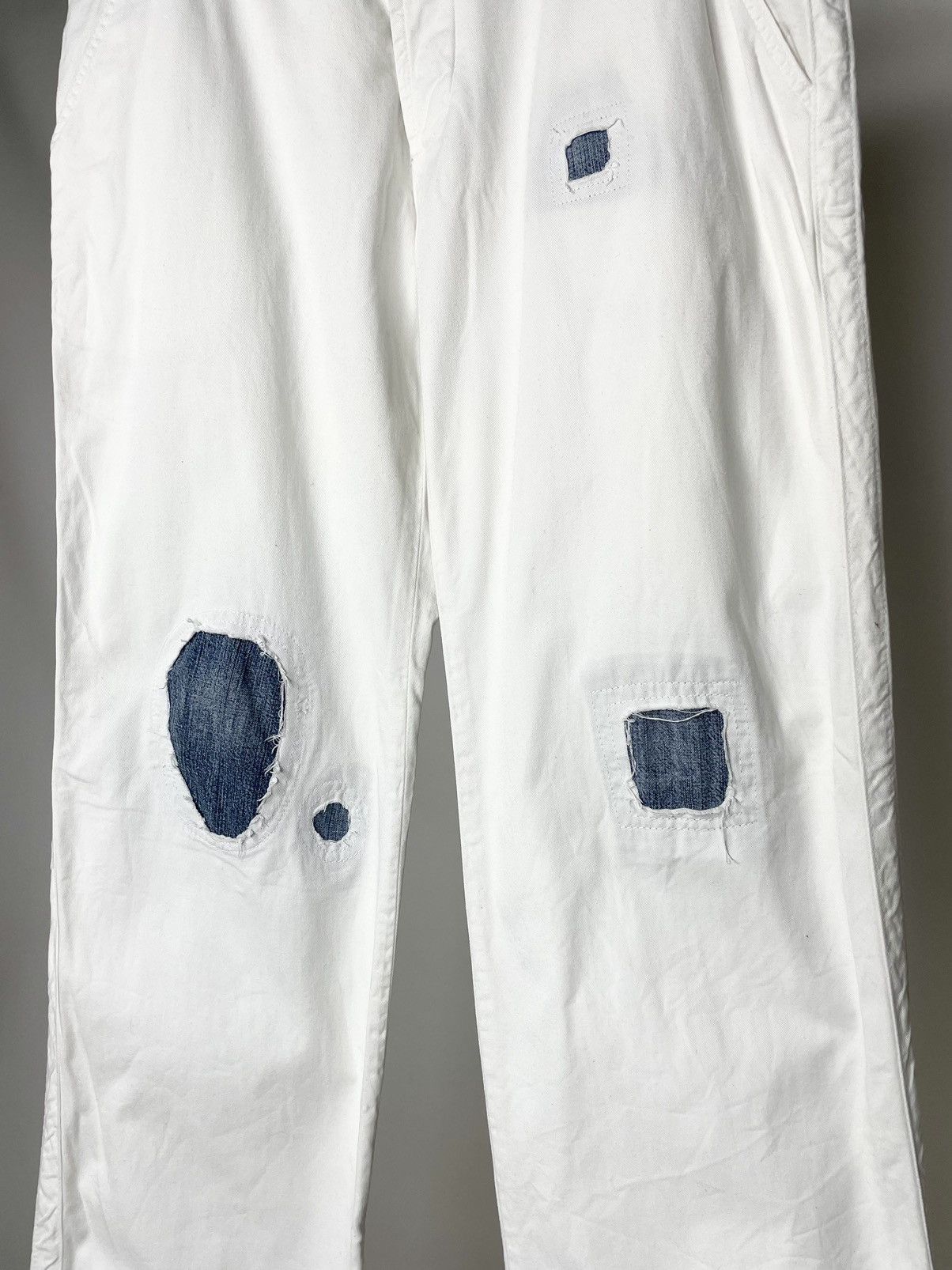 Diesel Diesel Vintage Patchwork White Denim Reworked Jeans Pants Size US 34 / EU 50 - 2 Thumbnail