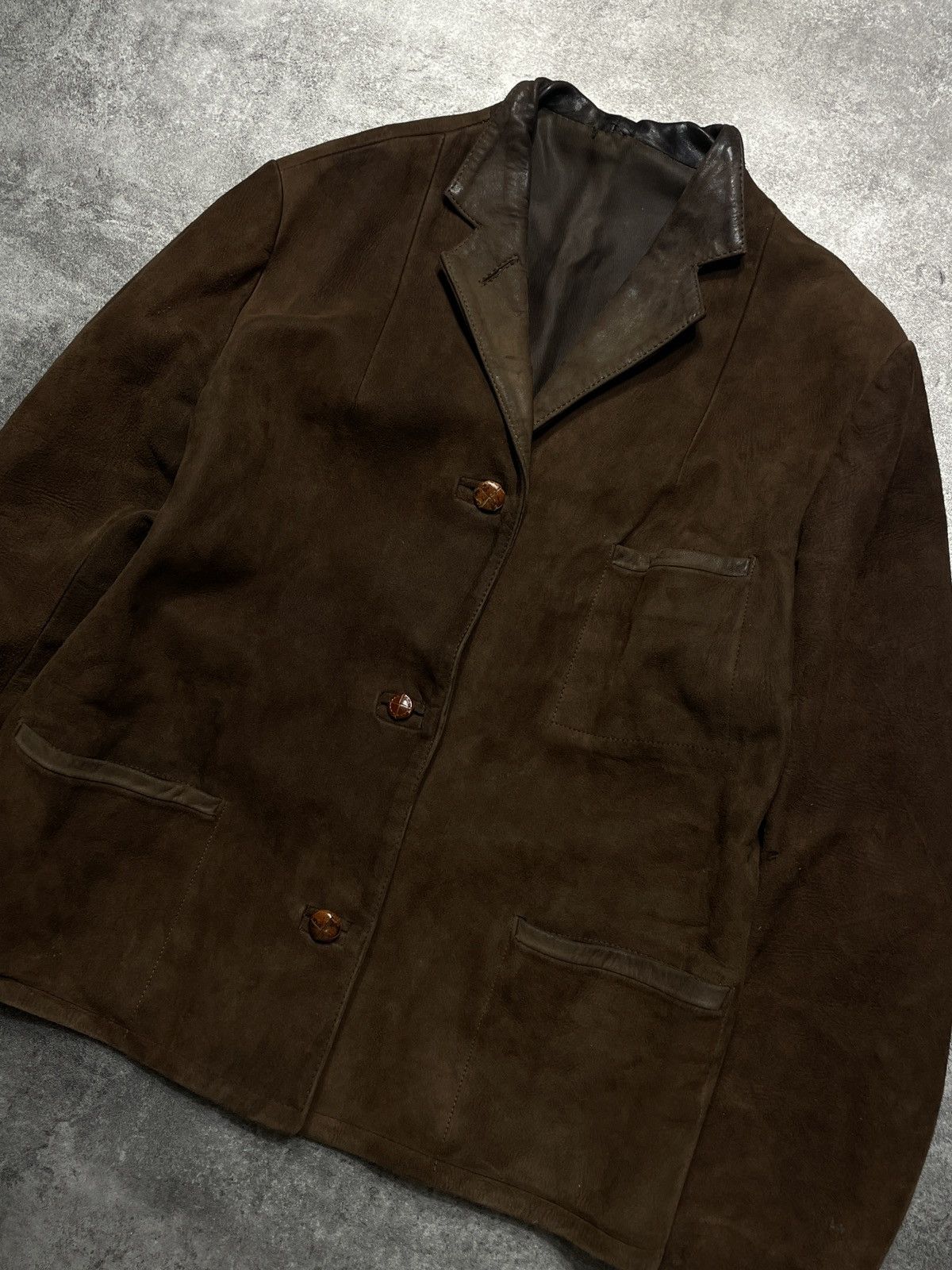 Vintage Vintage 90s Real Genuine Leather Jacket Avant Garde Size M / US 6-8 / IT 42-44 - 2 Thumbnail