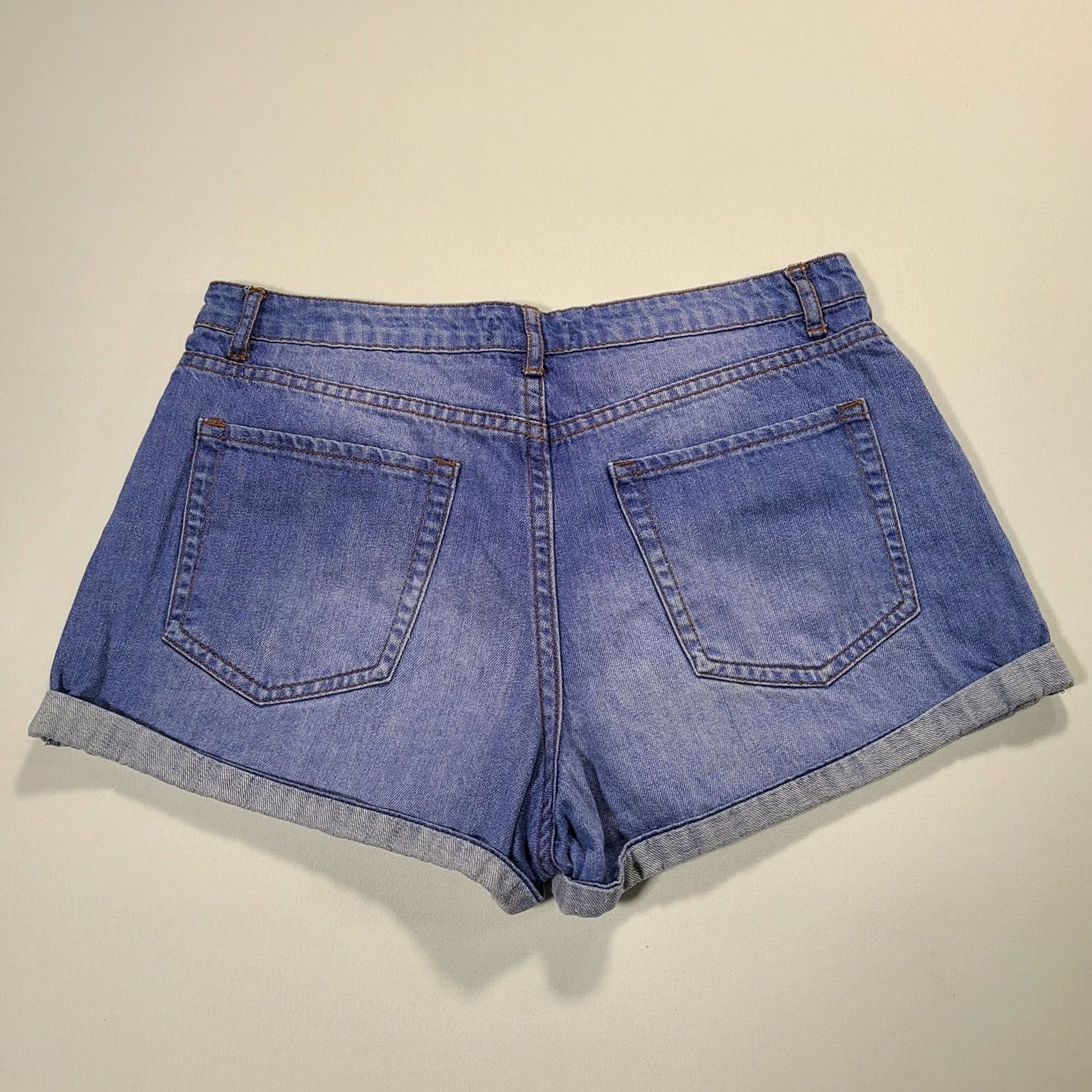 Forever 21 FOREVER 21 Shorts Womens 29 Denim Mid Rise Zip Cuffed Stone Wash 5-Pocket Blue Casual Summer Mens? Size 30" / US 8 / IT 44 - 2 Thumbnail