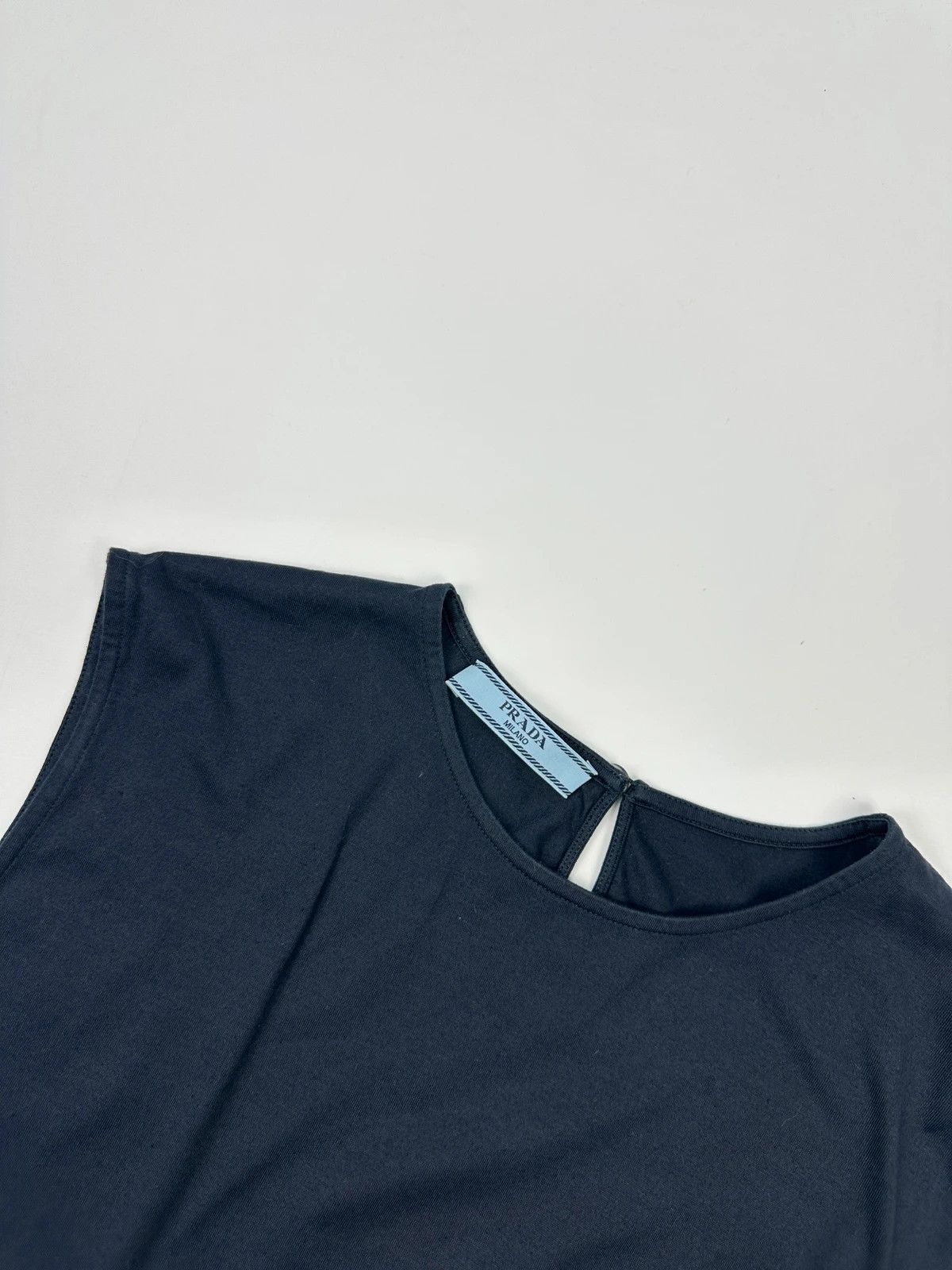 Prada Prada Milano Late 00’s Navy Blue Stripes Sleevesless Top Size M / US 6-8 / IT 42-44 - 3 Thumbnail